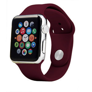 New Apple Watch Silicone Band Maroon